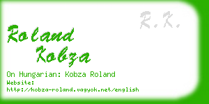 roland kobza business card